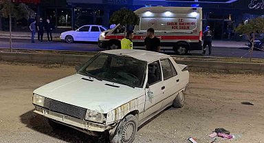 Takla atan otomobilden burnu bile kanamadan çıktı