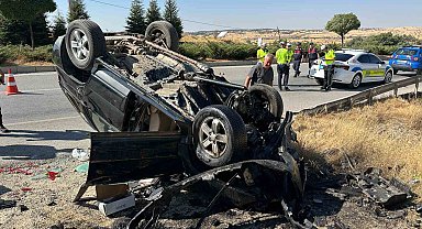 Takla atan otomobilin sürücüsü ağır yaralandı