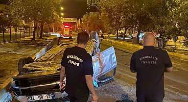 Takla atan otomobilin sürücüsü ağır yaralandı
