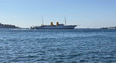 TCG Savarona eğitim gemisi İstanbul'da