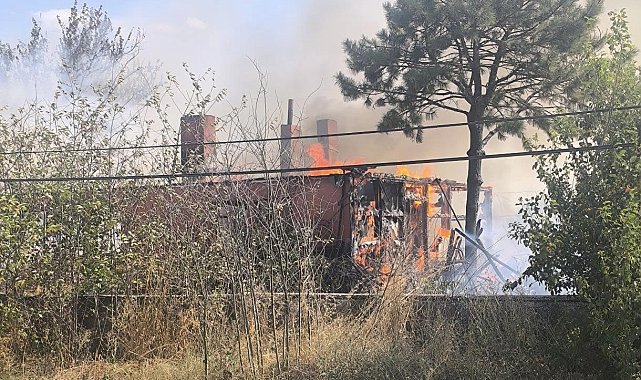 Tekirdağ'da korkutan yangın itfaiye ekipleri ve çiftçiyi harekete geçirdi