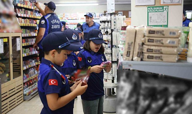 Tokat'ta minik zabıtalar hem denetledi hem de oynadı