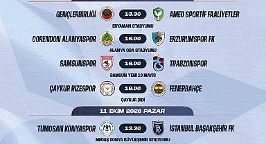 Trendyol Süper Lig'de 7-16. hafta programları açıklandı