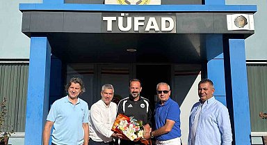 TÜFAD Kayseri Şubesi'nden Adem Çak'a 'hoşgeldin' çiçeği