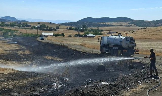 Tunceli'de ot yangını büyümeden söndürüldü