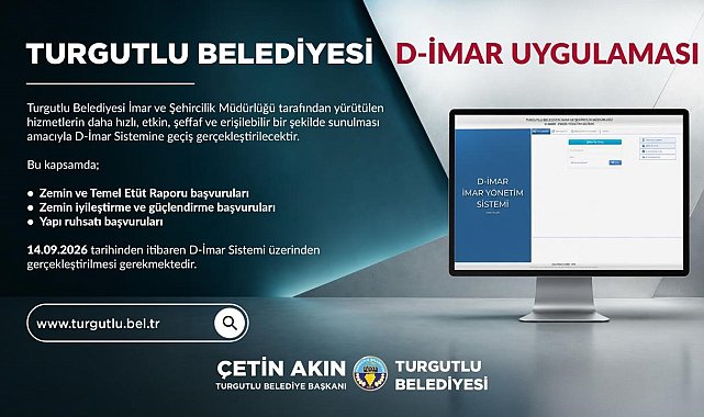 Turgutlu Belediyesi üç imar başvurusunu D-İmar Sistemine taşıyor
