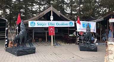 Ülkücülerin çadırı Söğüt Ertuğrul Gazi'yi Anma ve Yörük Şenlikleri'ne damga vurdu