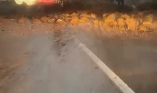 Uludağ yolunda heyelan korkuttu
