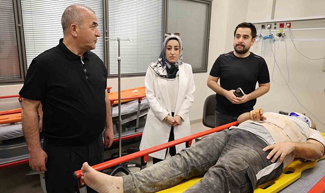 Vali Hatipoğlu hastanedeki yaralıları ziyaret etti