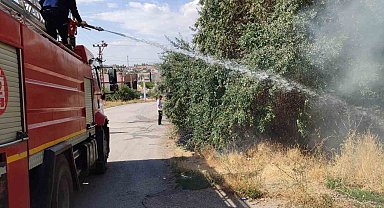 Van'da bahçedeki yangın söndürüldü