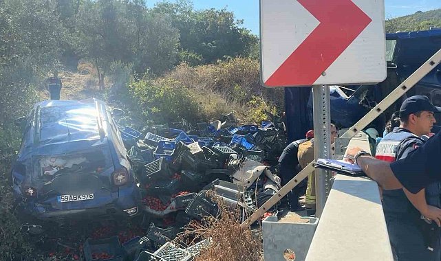 Virajı alamayan kamyon dehşet saçtı: 1 ölü, 1 yaralı