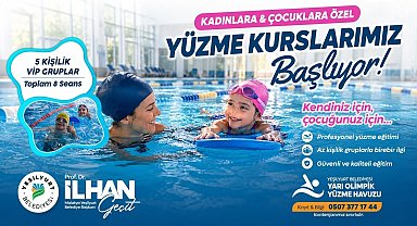 Yeşilyurt Belediyesi Yarı Olimpik Yüzme Havuzunda yüzme kursları başlıyor