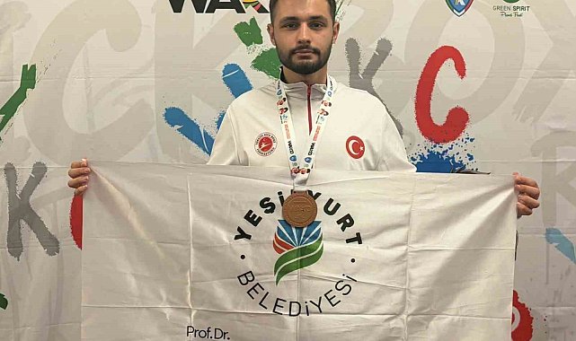 Yeşilyurt Belediyesporlu Ömer Faruk Yılmaz dünya üçüncüsü oldu