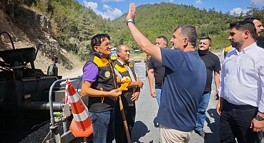 Yığılca'da Yedigöller grup yolu asfaltlanıyor