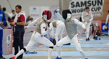 Yıldızlar ve Gençler Flöre Dünya Kupası'nda sporcular, kılıçlarını Samsun'da sallıyor