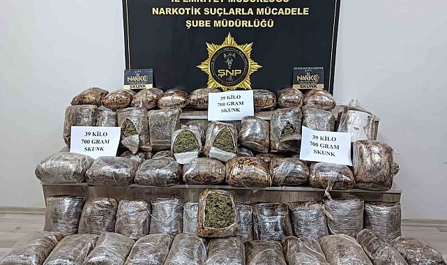 Yolcunun valizinden 39 kilo 700 gram uyuşturucu çıktı