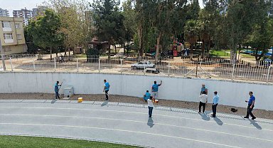 Yükümlüler eğitim ve spor alanlarını boyadı, 12 milyon TL'lik kamu yararı sağlandı