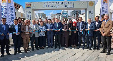 Zeytinburnu'nda kadınların el emeği ürünleri 15 Temmuz Meydanı'nda satışa çıktı