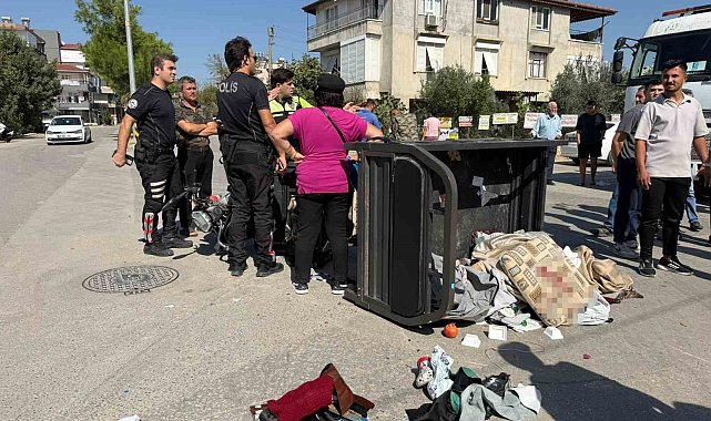 2 kişinin yaralandığı elektrikli bisiklet kazası güvenlik kamerasında