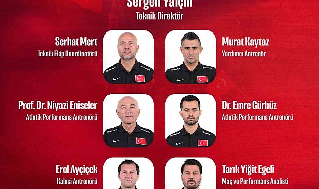 A Milli Takım'da Sergen Yalçın'ın teknik ekibi belli oldu