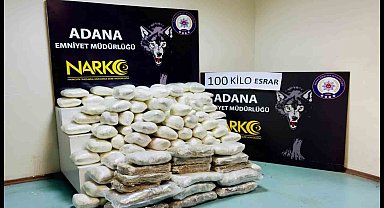Adana'da dev operasyon: 100 kilogram esrar ele geçirildi