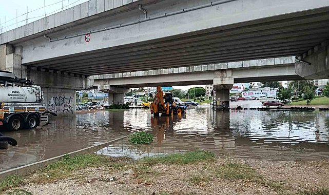 Adana'da sağanak yağış hayatı olumsuz etkiledi: Alt geçit su altında kaldı, ağaç yola devrildi