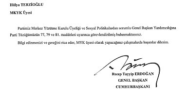 AK Parti Sosyal Politikalardan Sorumlu Genel Başkan Yardımcılığına Terzioğlu atandı