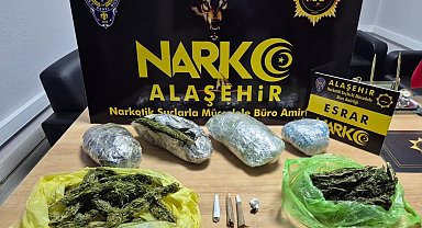 Alaşehir'de 1 kilo esrarla yakalanan şüpheli tutuklandı