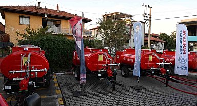 Alevlerle mücadelede Kula'ya tanker desteği