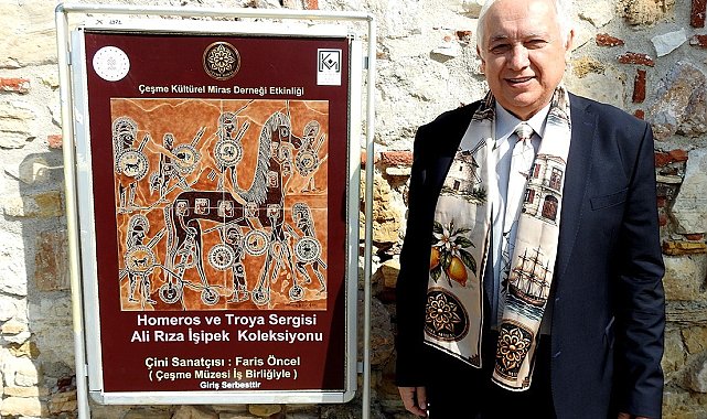 Ali Rıza İşipek'in "Homeros ve Troya" sergisi Çeşme Kalesi'nde açıldı