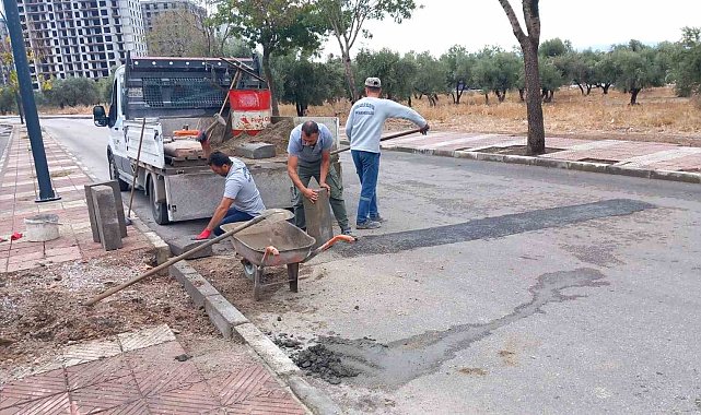 Altyapı çalışmaları sonrası tahrip olan yol ve kaldırımlar yenileniyor