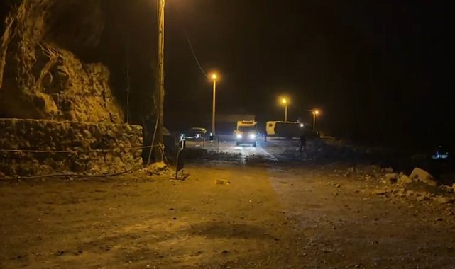 Amasra'da kaya parçaları karavanların bulunduğu alana düştü