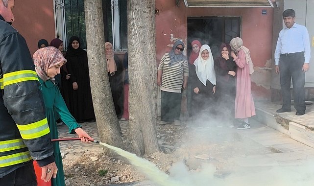 Anamur'da Kur'an kursunda yangın tatbikatı