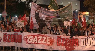 Ankara'da Filistin'e destek yürüyüşü düzenlendi