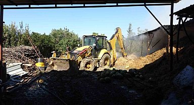 Antalya'da 2 yıl arayla ikinci kez yanan ahırda hayvanlar telef oldu