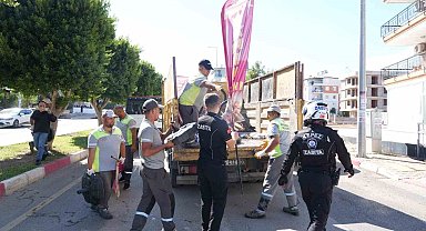 Antalya'da yol ve kaldırım işgallerine müdahale