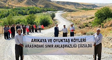 Arıkaya ve Oyuktaş köyleri arasındaki yıllardır süren sınır anlaşmazlığı çözüldü