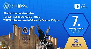 Atatürk Üniversitesinden küresel rekabete güçlü imza; THE World University Rankings 2027 Türkiye sıralamasındaki yükseliş devam ediyor