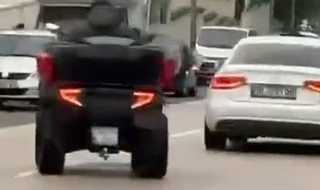 ATV ile drift attı, o anlar kameraya yansıdı