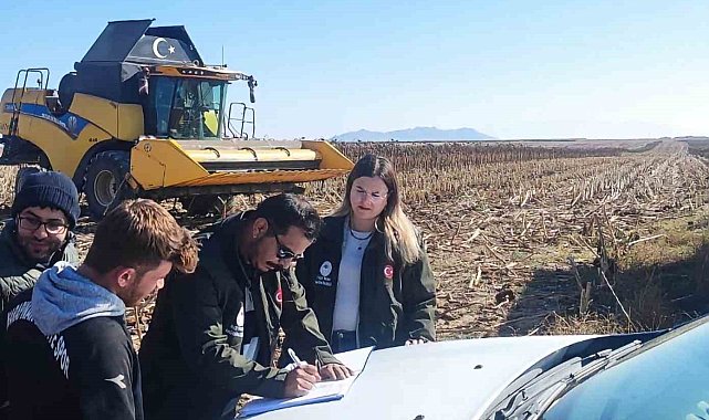 Ayçiçeği hasadı yapan biçerdöverler kontrol edildi