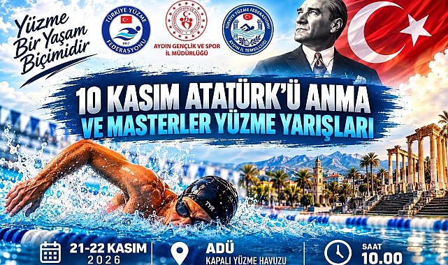 Aydın'da Atatürk'ü Anma ve Masterler Yüzme Yarışları düzenlenecek