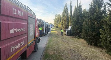 Aydın'da otomobil devrildi: 2 yaralı