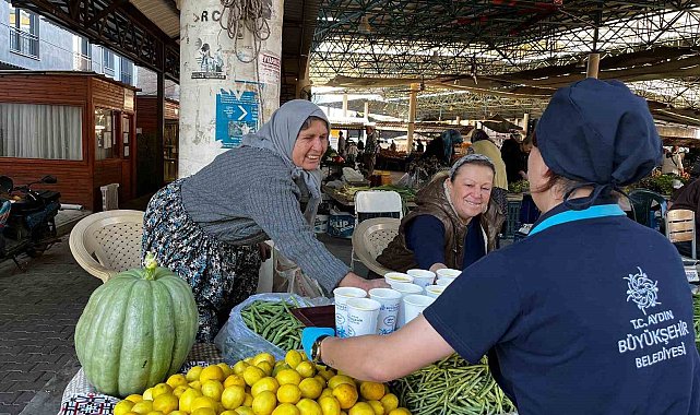 Aydın'da pazar yerlerinde sıcak çorba ikramı başladı