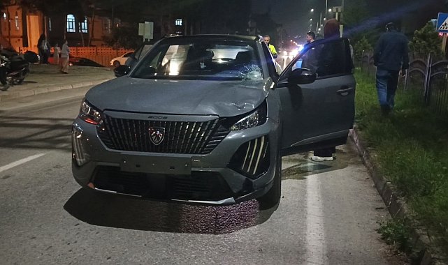 Bafra'da otomobilin çarptığı bisiklet sürücüsü ağır yaralandı