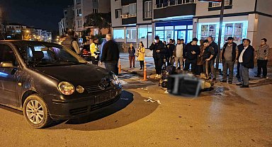 Bafra'da otomobilin çarptığı kurye yaralandı