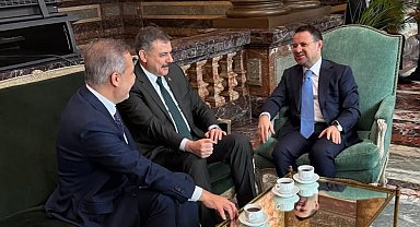 Bakan Fidan, Çiftçi ve Gürlek'ten güçlü diplomasi mesaisine kahve molası