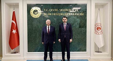 Bakan Kurum Mansur Yavaş'ı kabul etti