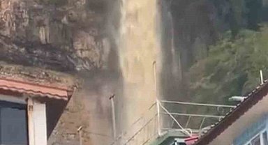 Bartın'da yağış ilginç görüntülere sahne oldu
