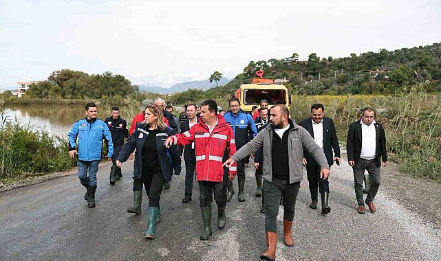 Başkan Aras, taşkın bölgelerinde incelemelerde bulundu