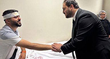 Başkan Selmanoğlu, kazada yaralan vatandaşları ziyaret etti